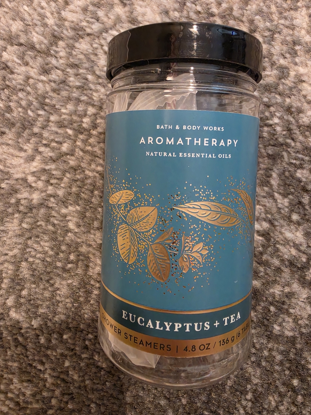 Bath & Body Works Aromatherapy Eucalyptus + Tea Shower Steamers - Blue & Gold